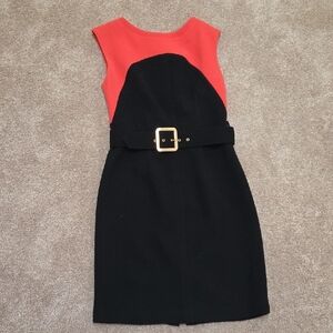 Elegant Black and Red Sleeveless Dress